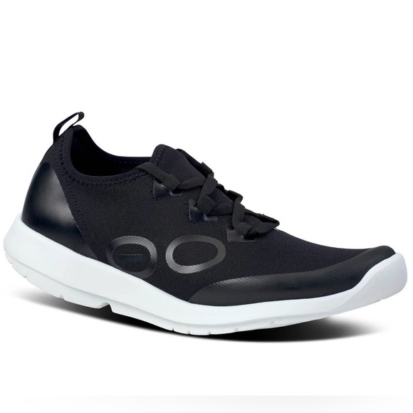 OOFOS Women's OOMG Sport LS Shoe in Black/White Size 9 - Picture 3 of 12